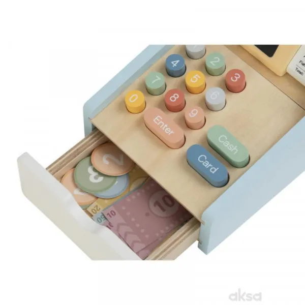 Cute&Cool drvena igračka kasa sa dodacima 