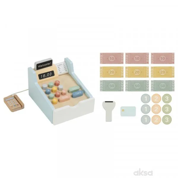 Cute&Cool drvena igračka kasa sa dodacima 