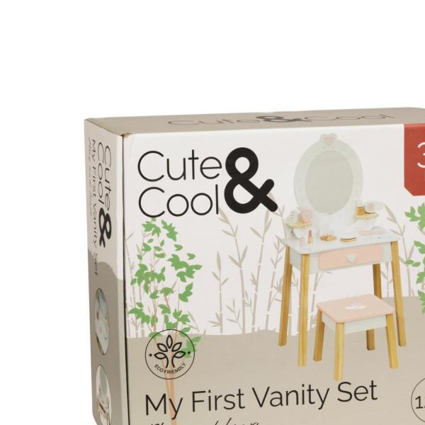 Cute&Cool drvena igračka make-up sto i stolica 