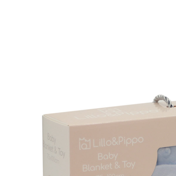 Lillo&Pippo set ćebe i plišana igračka, plavi 