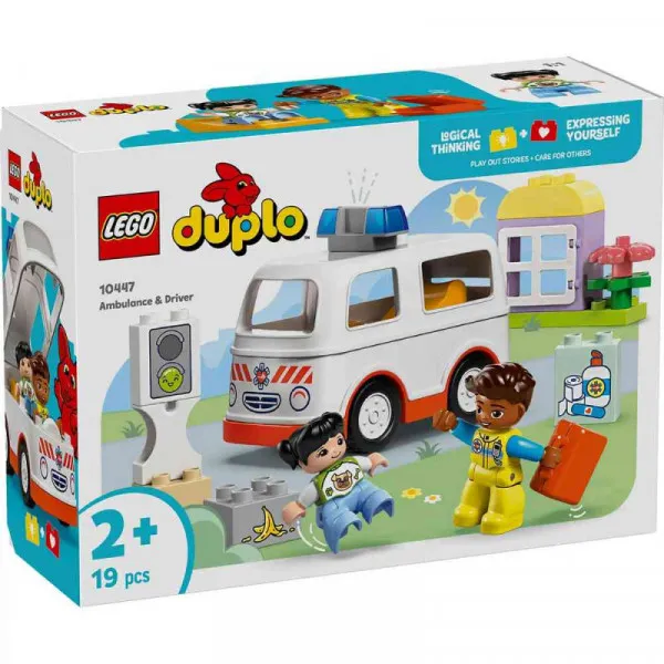 Lego duplo town ambulance  and  driver 
