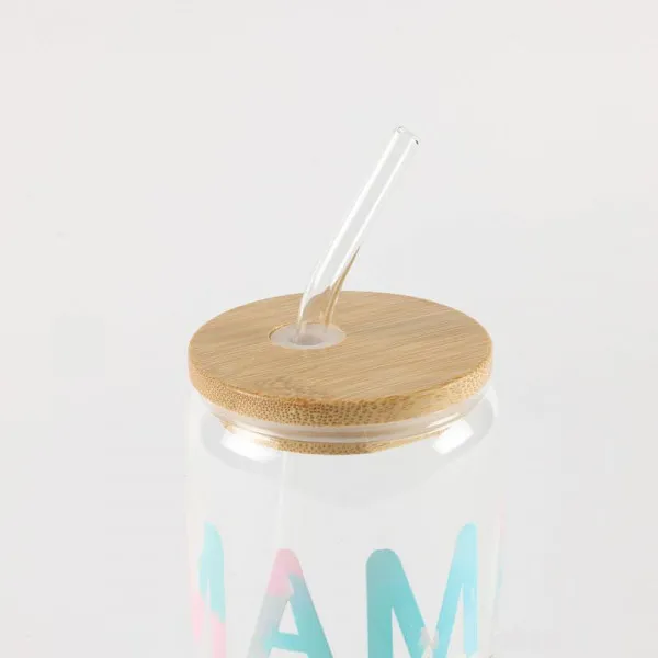 Be Cute Staklena čaša sa slamčicom, coffee 