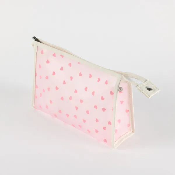 Be Cute prozirni neseser srca, roze 24x7x16cm 