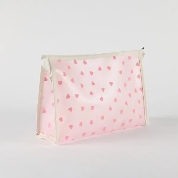 Be Cute prozirni neseser srca, roze 24x7x16cm 