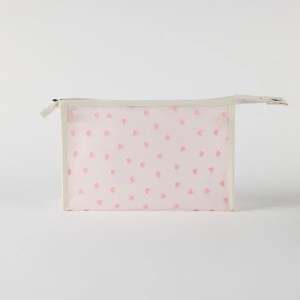 Be Cute prozirni neseser srca, sv. roze 24x7x16cm 