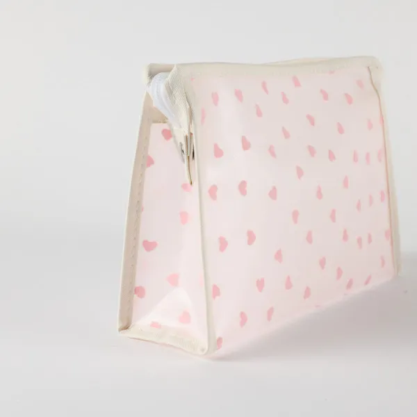 Be Cute prozirni neseser srca, sv. roze 24x7x16cm 