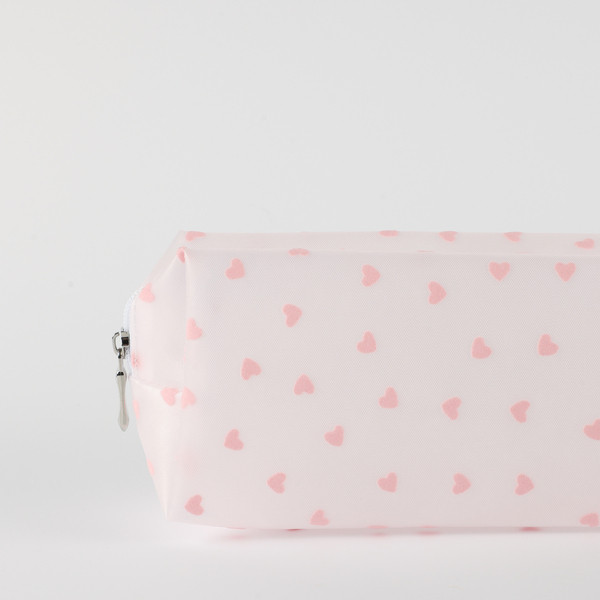 Be Cute prozirni neseser srca, sv. roze 18x8x10cm 