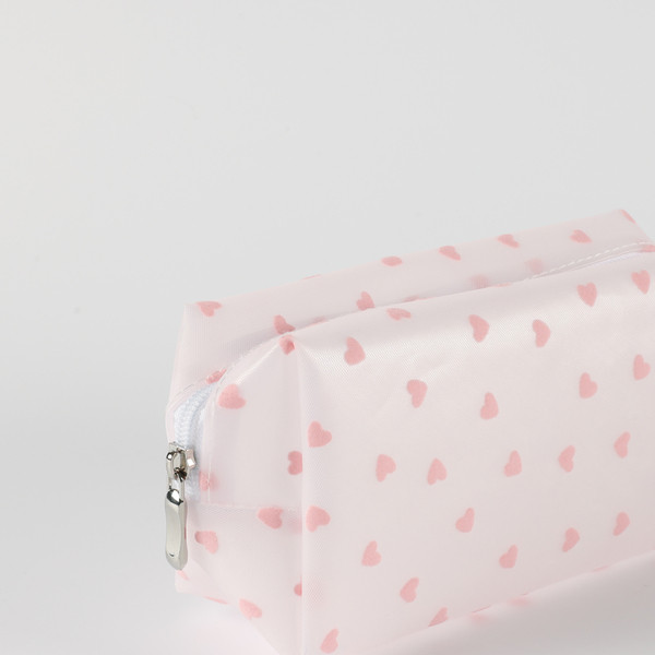 Be Cute prozirni neseser srca, sv. roze 18x8x10cm 