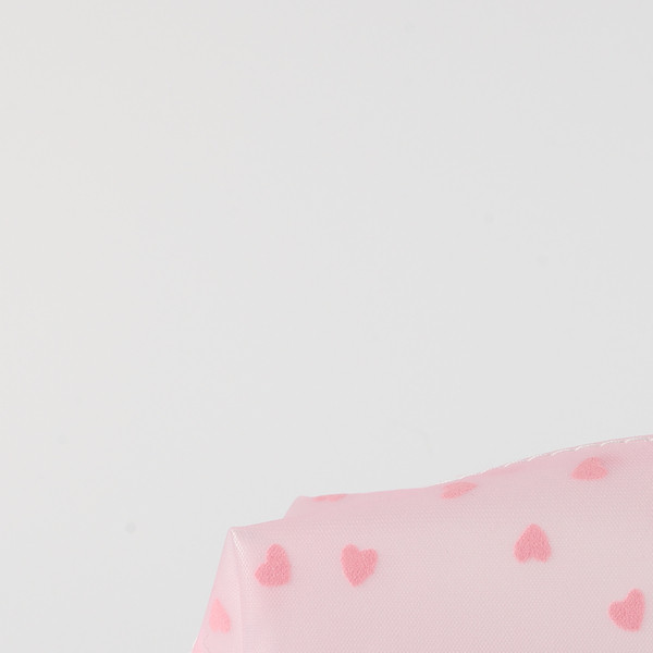 Be Cute prozirni neseser srca, roze 18x8x10cm 