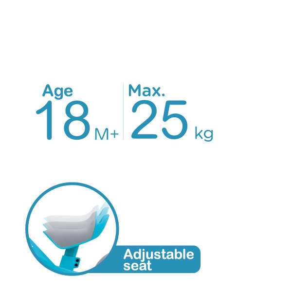 Cute&Cool balance bike Mini Kidi, Plavi 