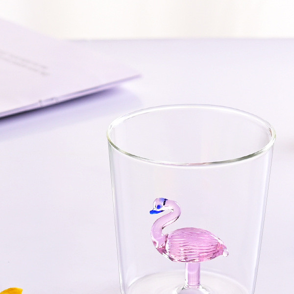 Cute&Cool HOME staklena čaša sa flamingosom,400ml 