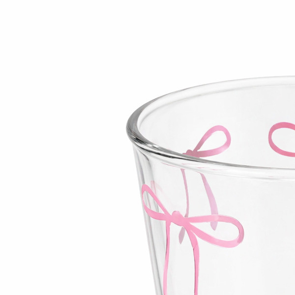 Cute&Cool HOME staklena čaša mašnice, 350ml 
