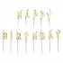 Svijeće zlatne happy birthday 7,7 cm 