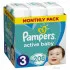 Pampers pelene active baby monthlyS3 6-10kg 208kom 