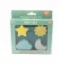 Baby Chef silikonske puzzle nebo, tamno plavo 