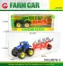 Hk Mini igračka farmerski traktor, plavo-crveni 