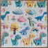 Lillo&Pippo muslin pelena 75x75cm, Dino park 