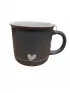 Cute&Cool HOME keramička šolja tamnosiva srce390ml 