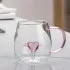 Cute&Cool HOME staklena šolja sa srcem, 400ml 