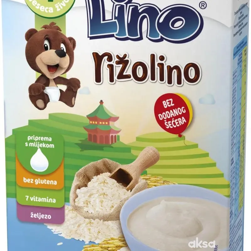 Lino bezmliječna instant kaša rižolino 150g 