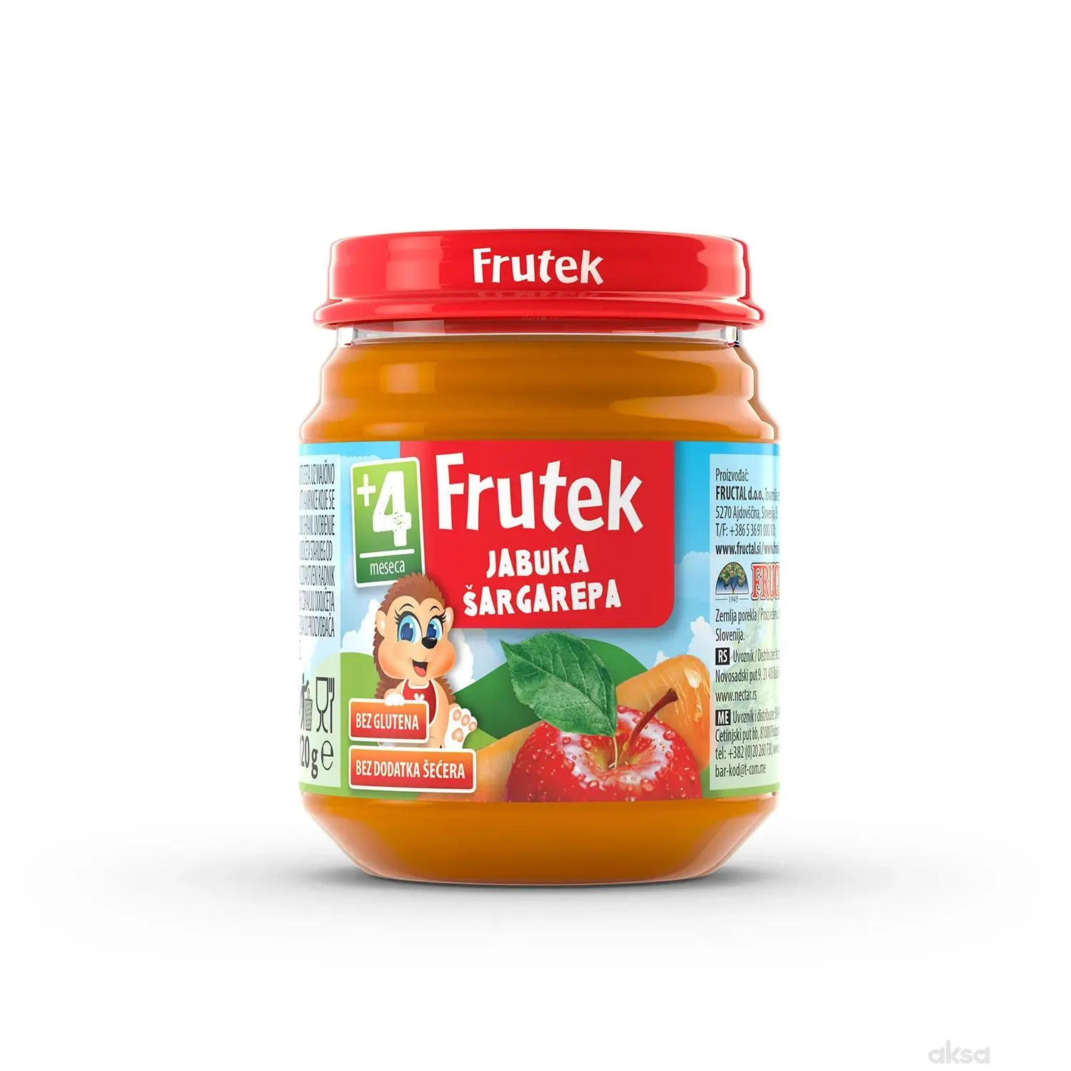 Frutek kašica mrkva i jabuka 120g 