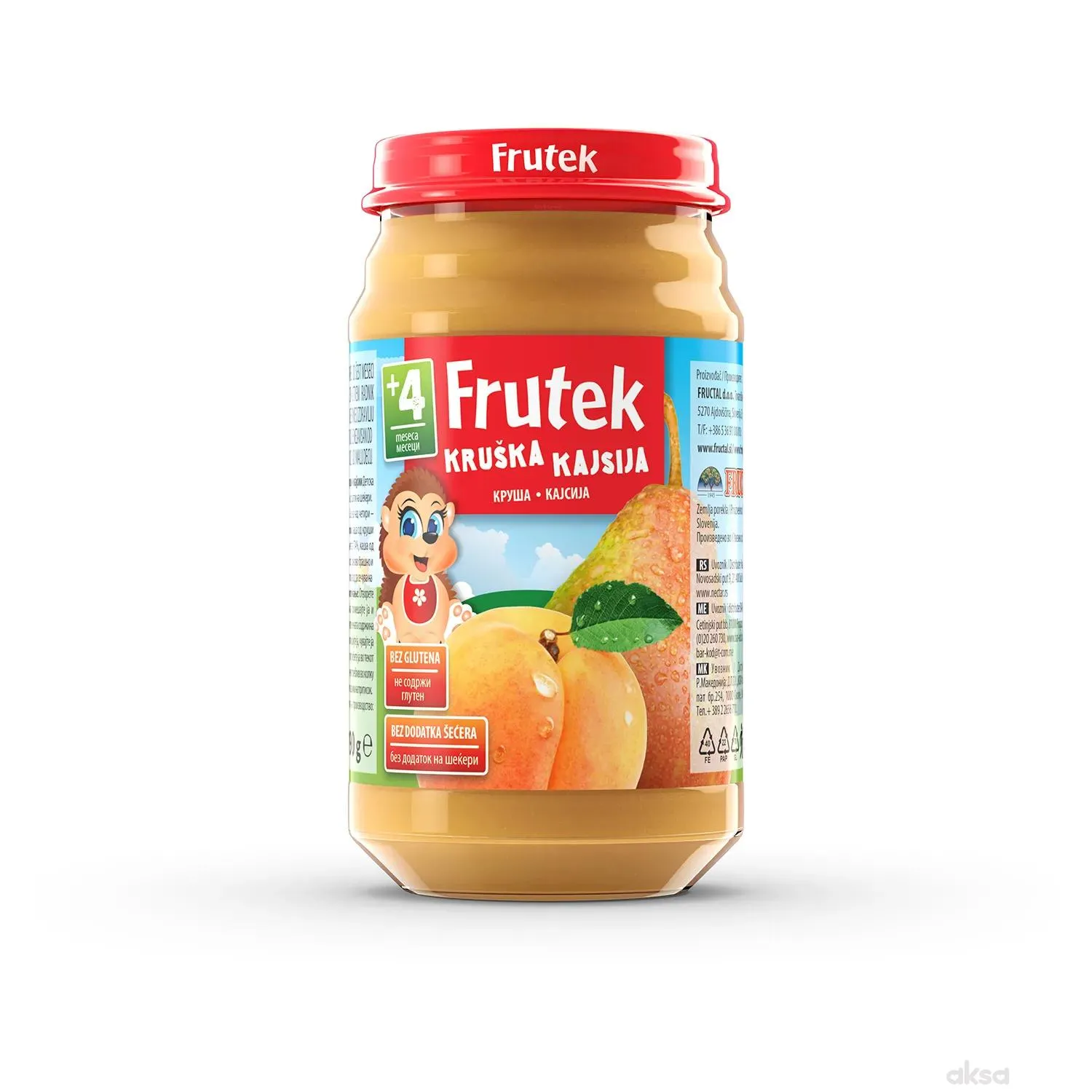 Frutek kašica kajsija i kruška 190g