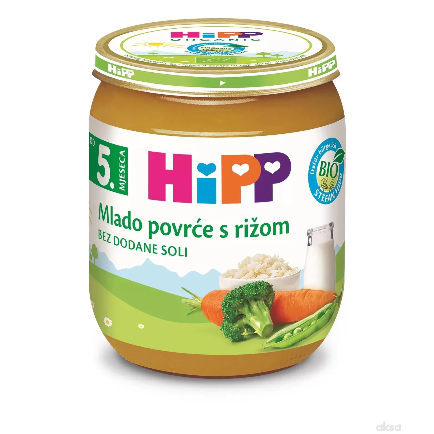 Hipp kašica od Mladog povrća sa integralnim pirinčem 125gr