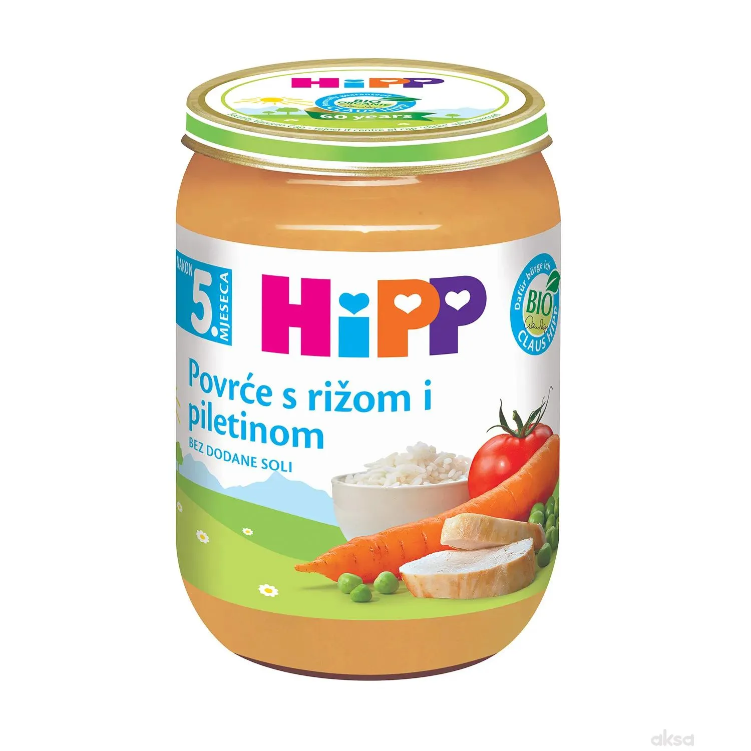 Hipp kašica povrće sa rižom i piletinom 190g
