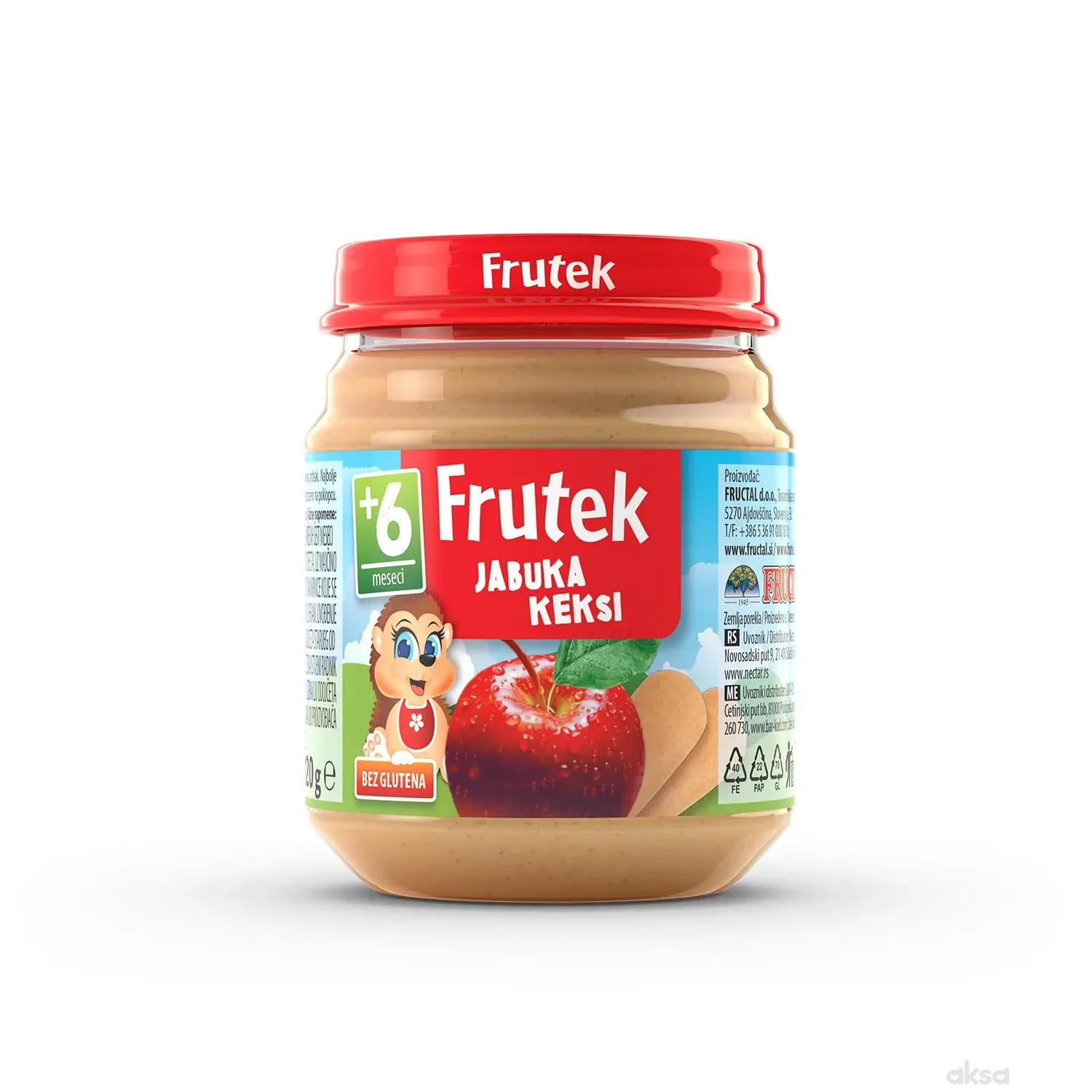 Frutek kašica jabuka i keks 120g