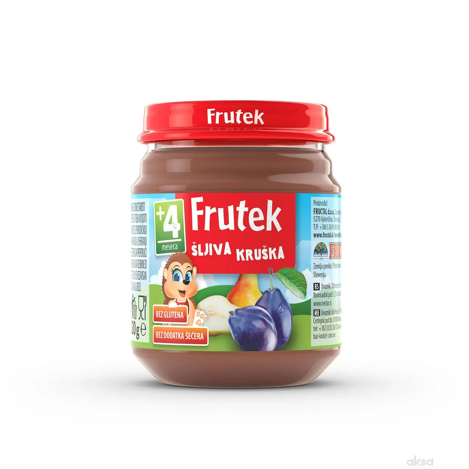 Frutek kašica šljiva i kruška 120g