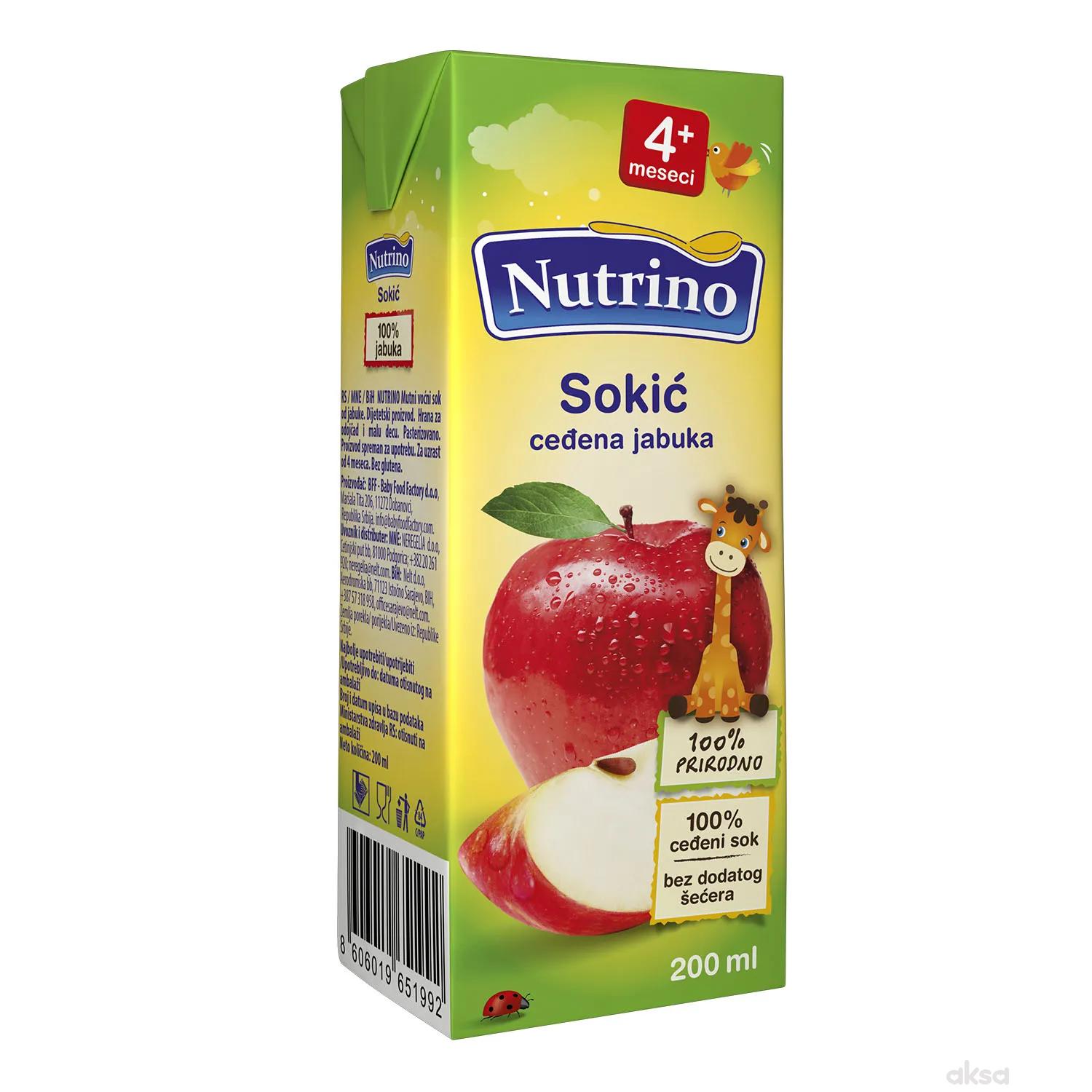 Nutrino sokić ceđena jabuka 200ml 