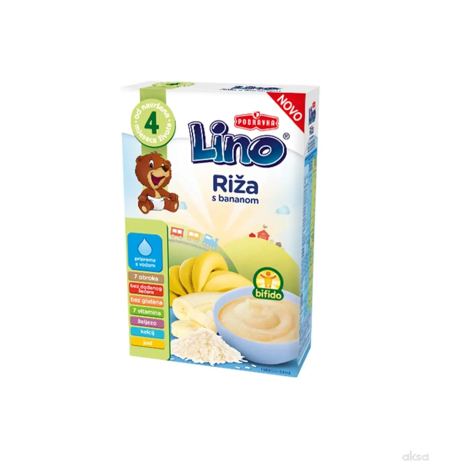 Lino mliječna instant kaša riža sa bananom 210g