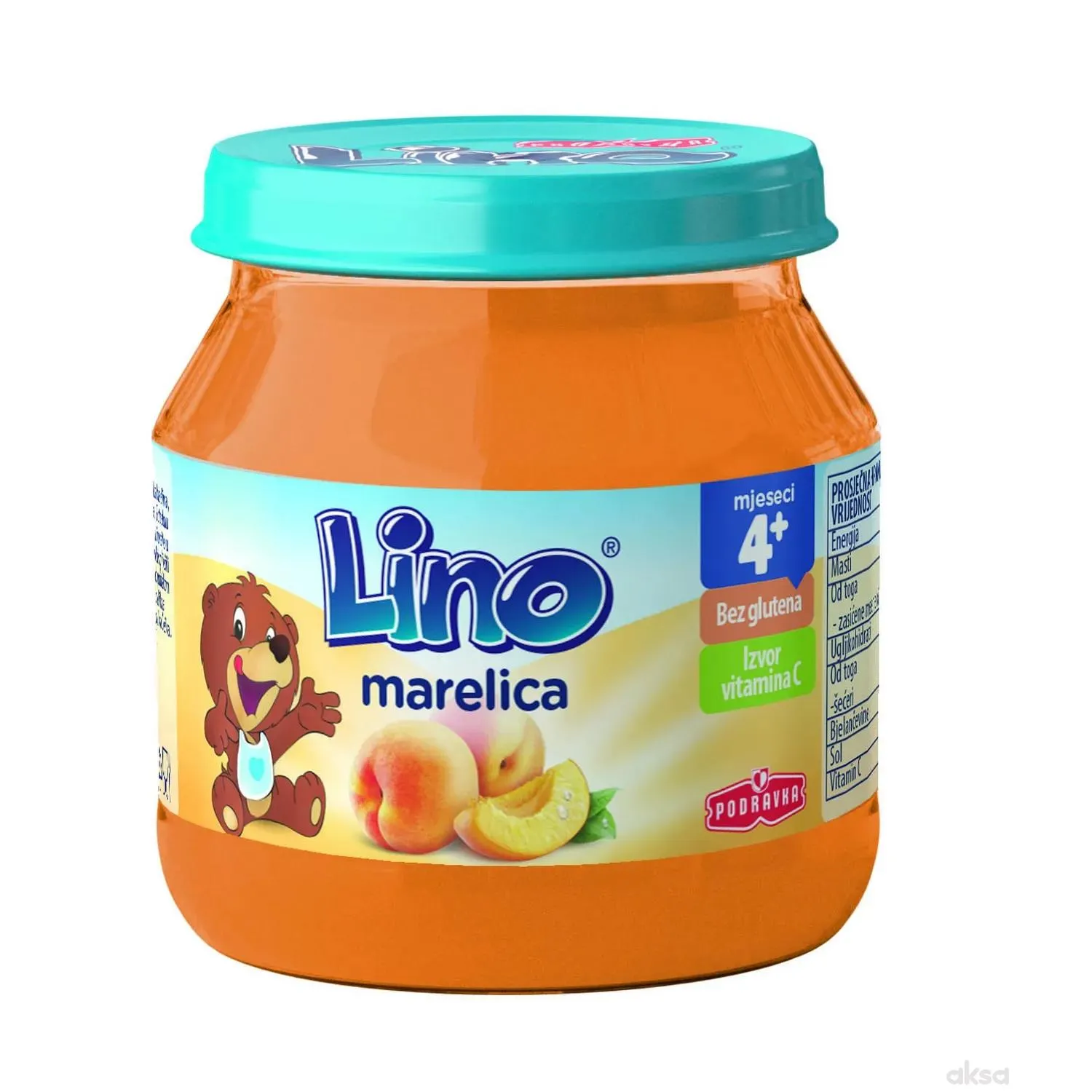 Lino kašica kajsija 130g 