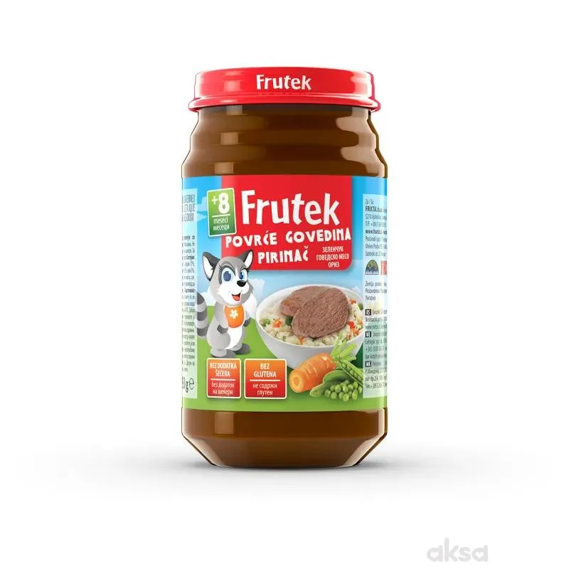 Frutek kašica povrće, govedina i pirinač 190g