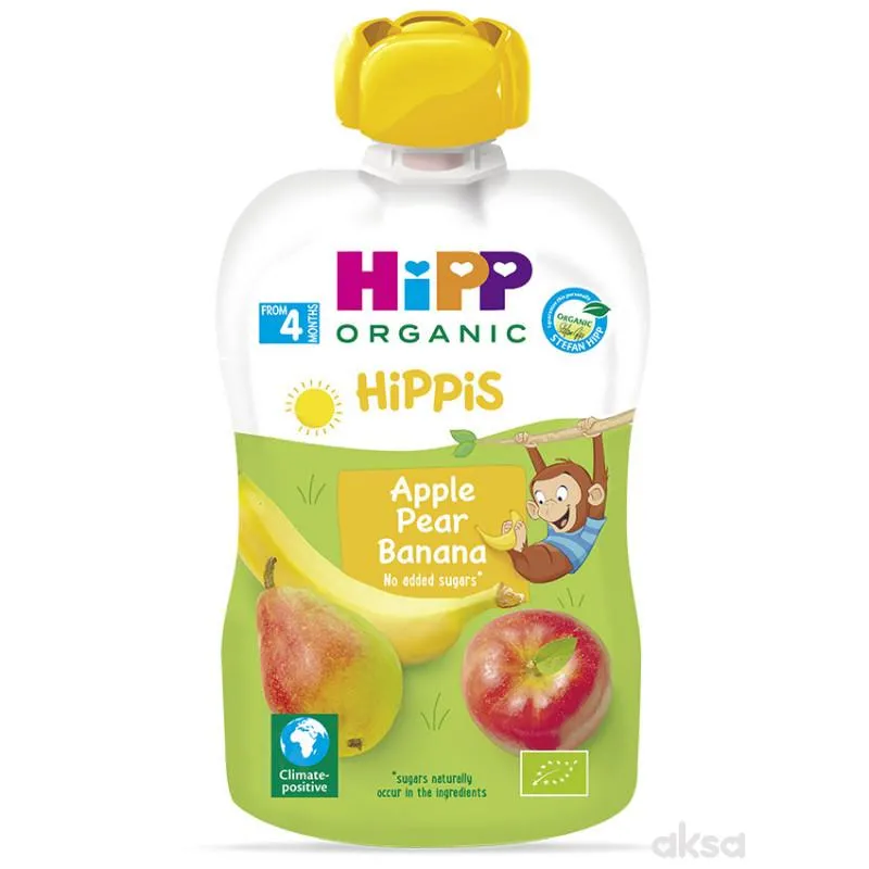 Hipp pouch jabuka, kruška, banana 100g