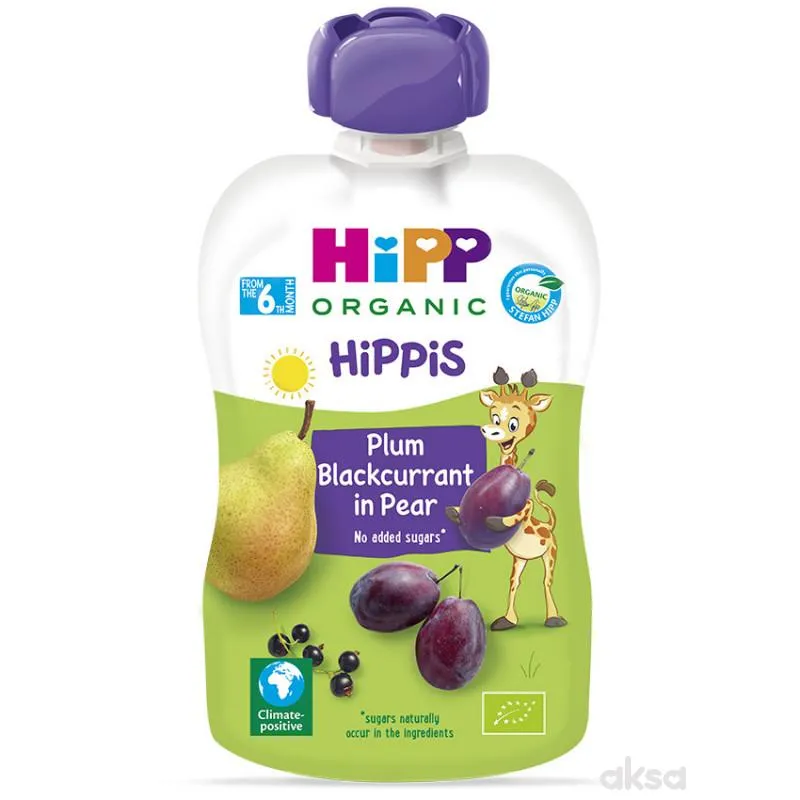 Hipp pouch šljiva, crna ribizla, kruška 100g