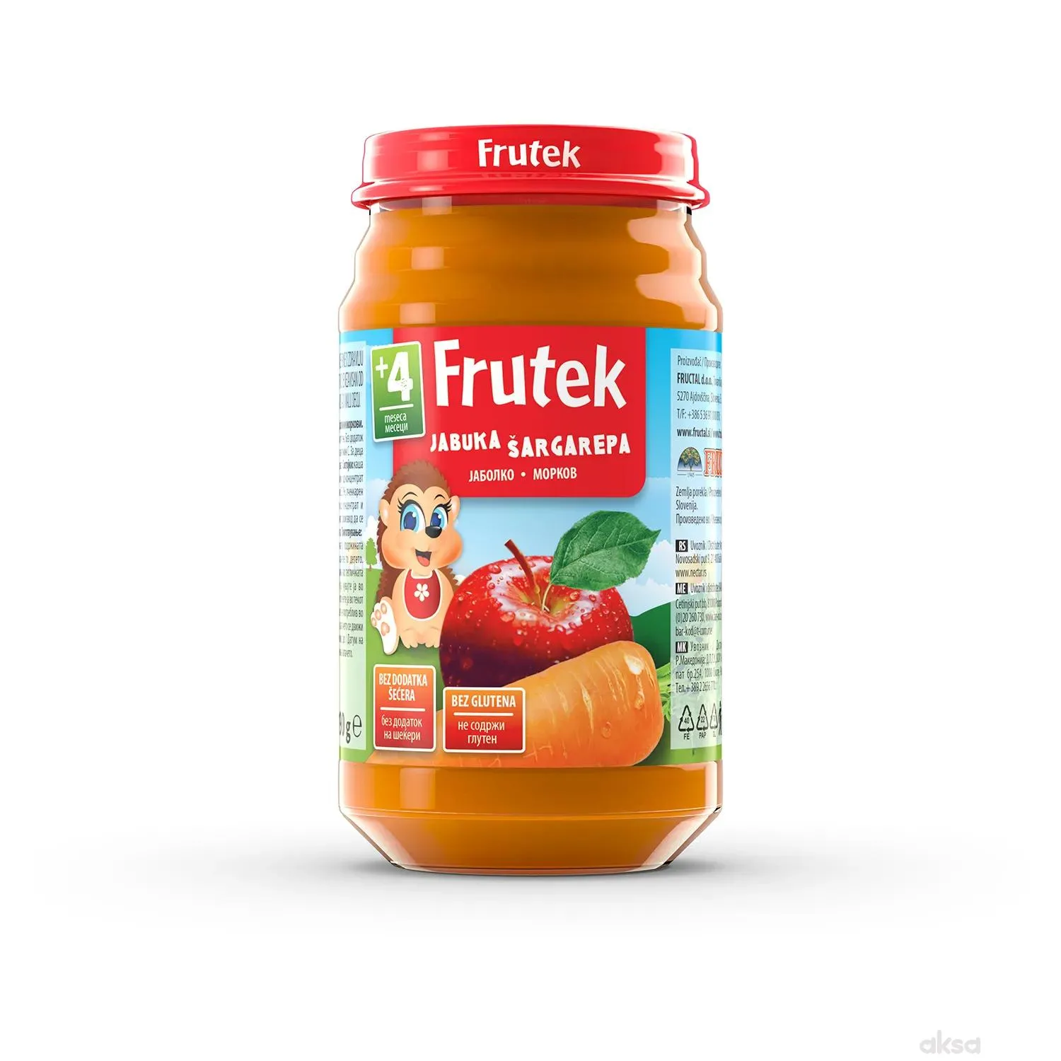 Frutek kašica mrkva i jabuka 190g 