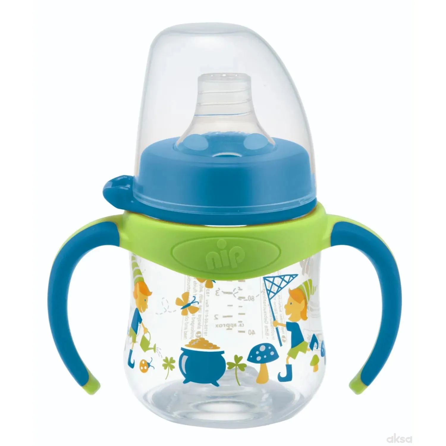 Nip trening flašica dječ. ruč. 150ml sil.pisak 6m+