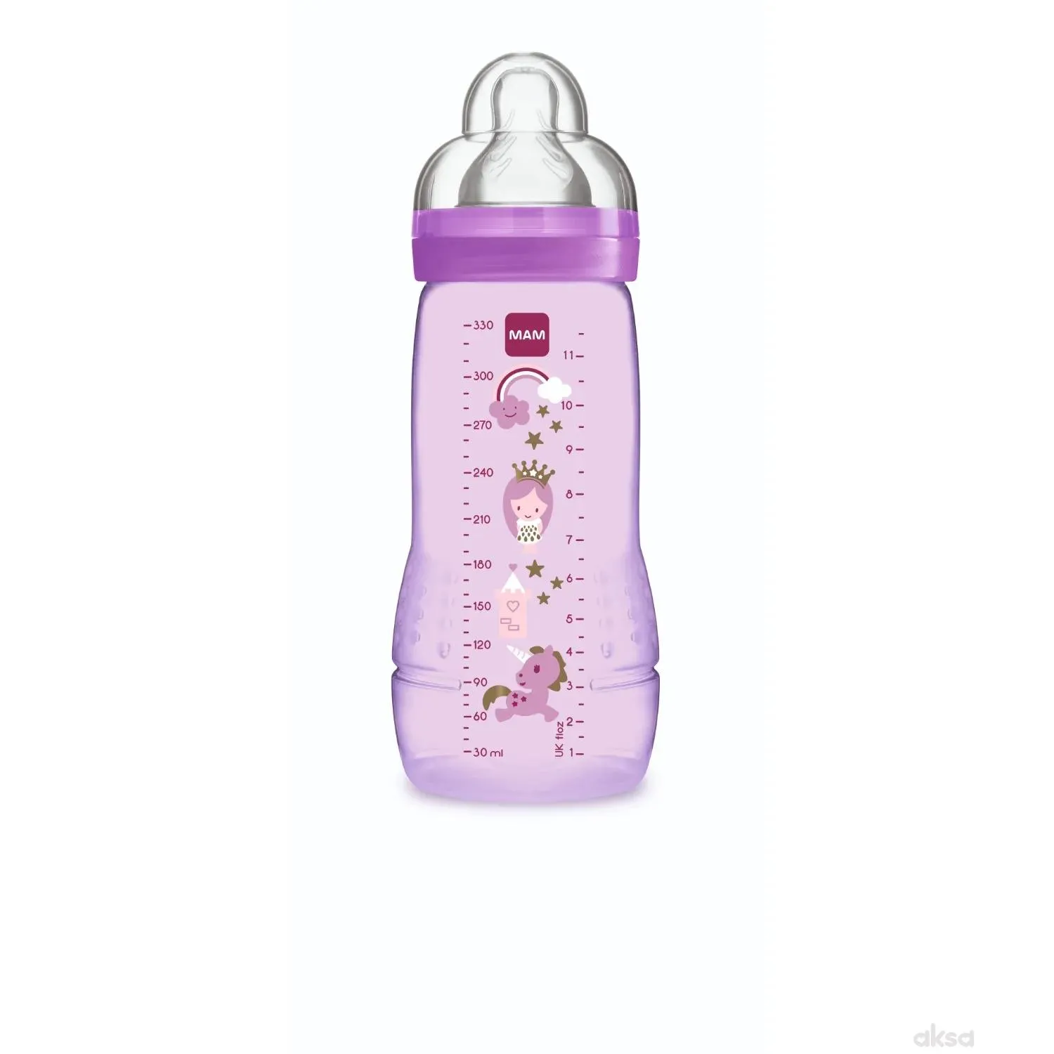 MAM flašica Baby bottle 330ml, silikon, 4m+ 