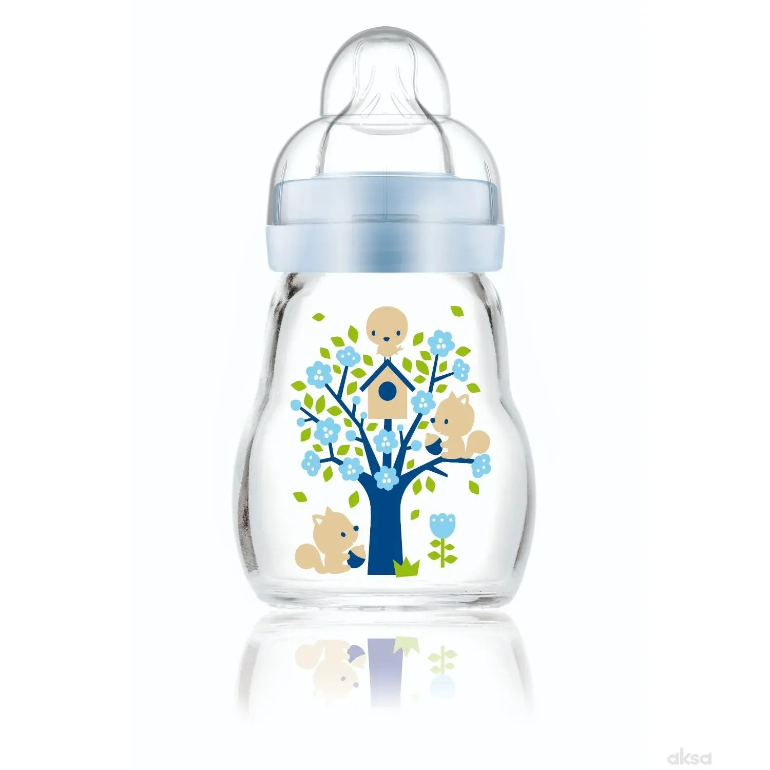 MAM staklena flašica silikon 170ml, 0m+