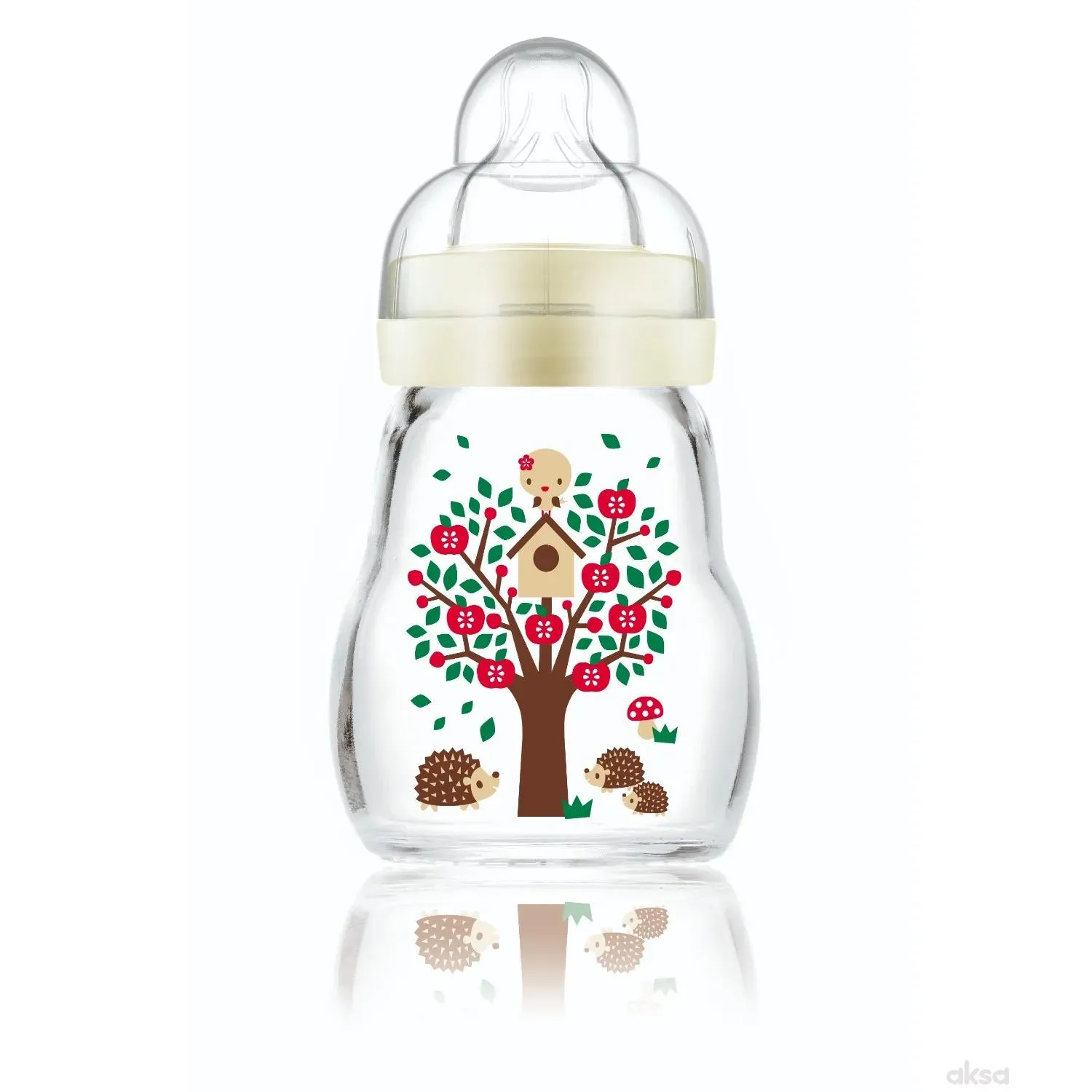 MAM staklena flašica silikon 170ml, 0m+