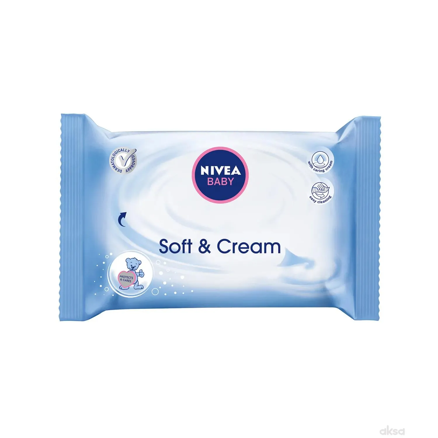 Nivea baby vlažne maramice soft&cream 63kom 