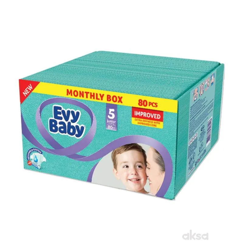 Evy baby pelene box 5 junior 12-25kg 80kom 