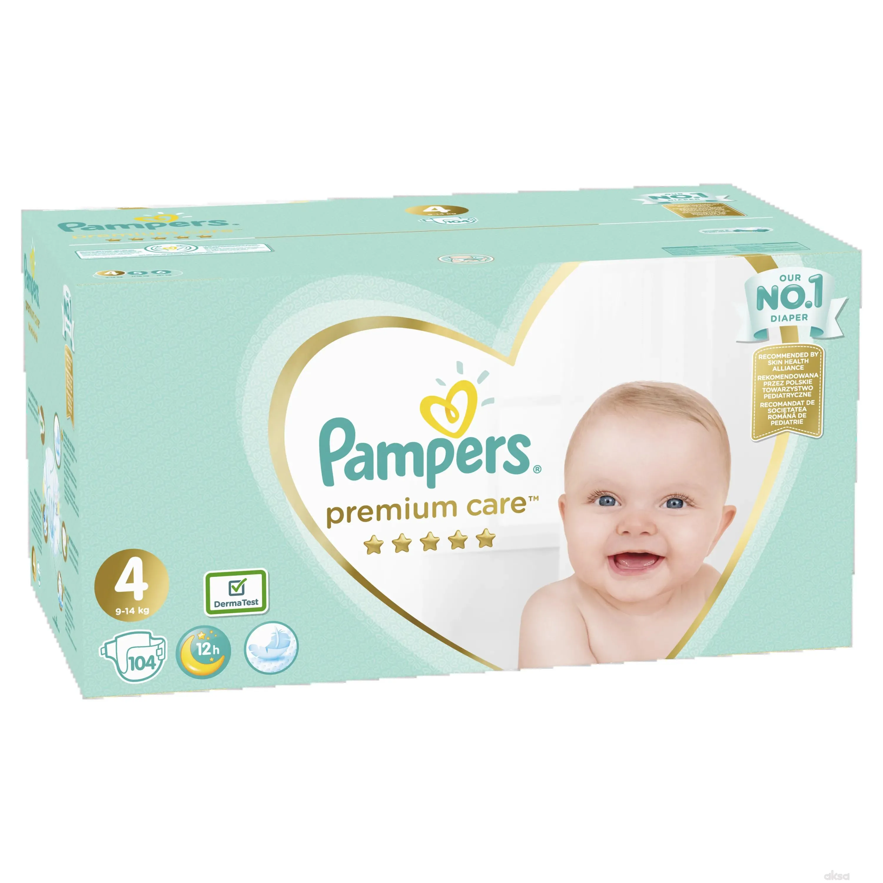 Pampers pelene premium care mega box 4 maxi 9-14kg 104kom 