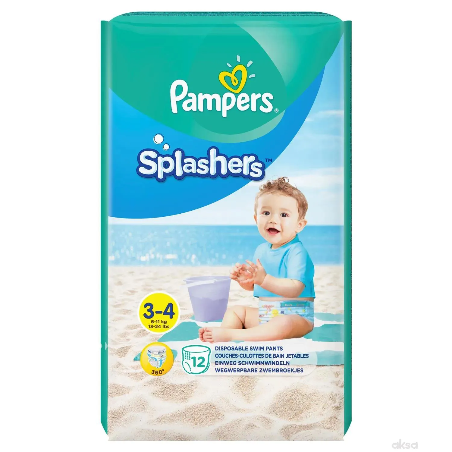 Pampers pelene za kupanje 3 midi 6-11kg 12kom 