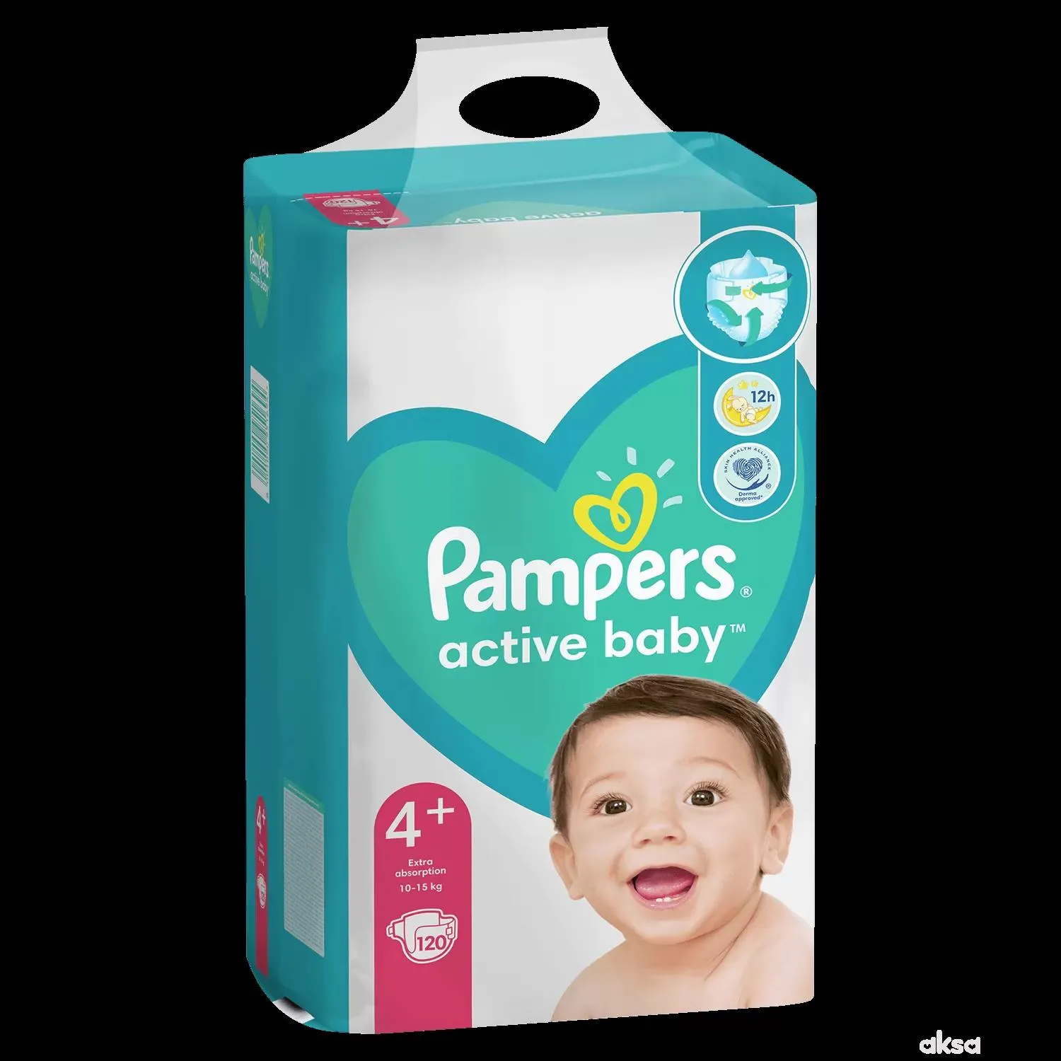 Pampers pelene MB 4+ maxi plus 10-15kg 120kom 