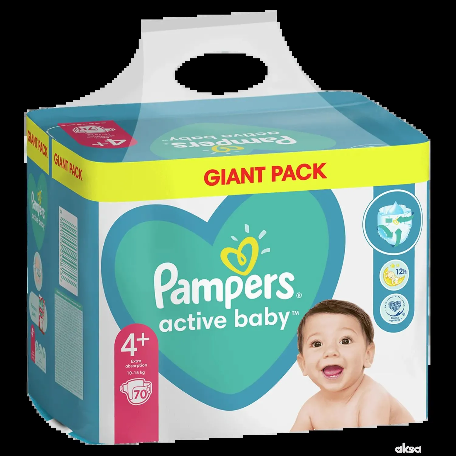 Pampers pelene GP 4+ maxi+ 10-15kg 70kom 