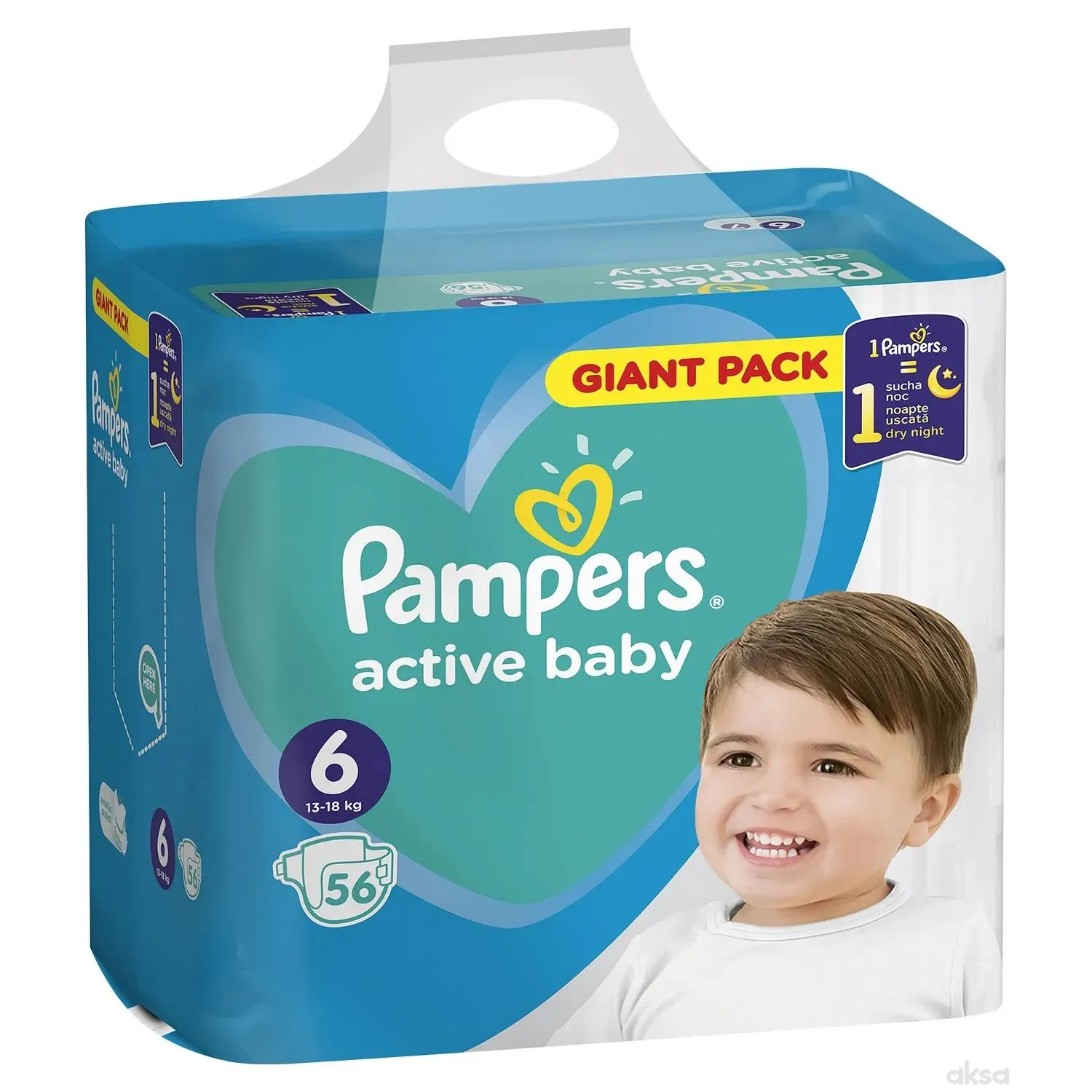 Pampers pelene GP 6 extra large 13-18kg 56kom