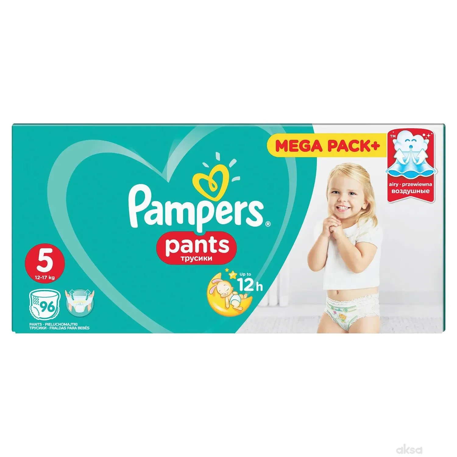 Pampers pants pelene MB 5 junior 12-18kg 96kom 