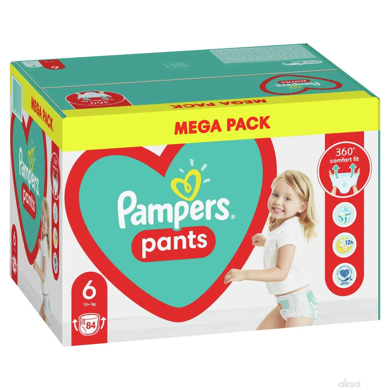 Pampers pants pelene MB 6 extra large 16+kg 84kom